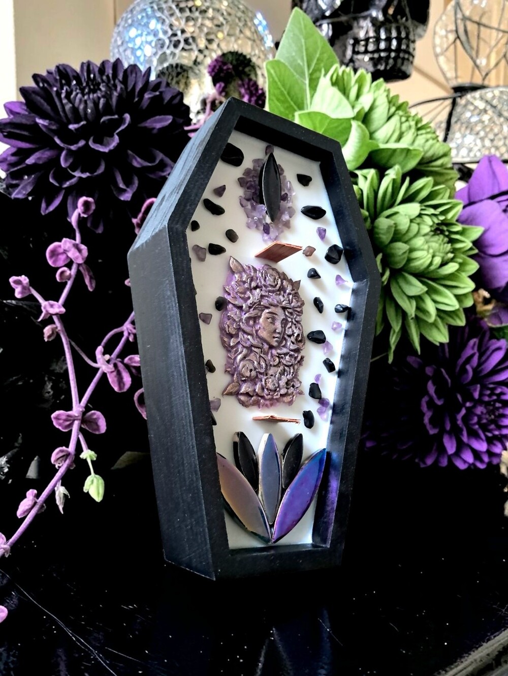 Hand crafted, Wicked Worthy Wax,Let there be vines coffin candle - Picture 2 of 4